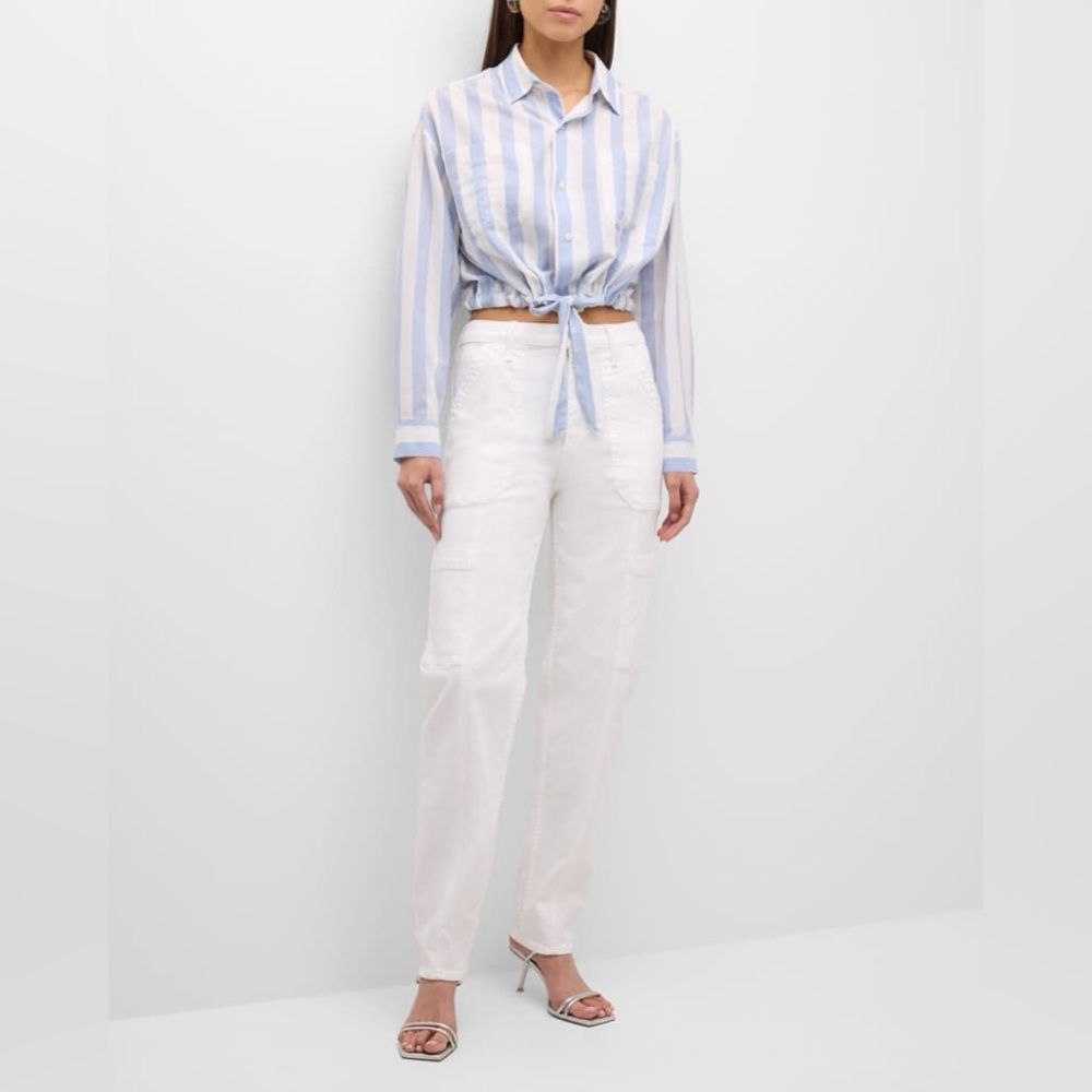 MOTHER The Private Double Pocket Skimp in White Denim Sz. 28